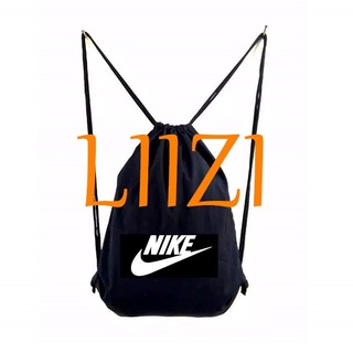 LIIZI NIKE#2 String Bag Back pack Drawstring bag bike bag motorcycle bag with extra pocket zipper
