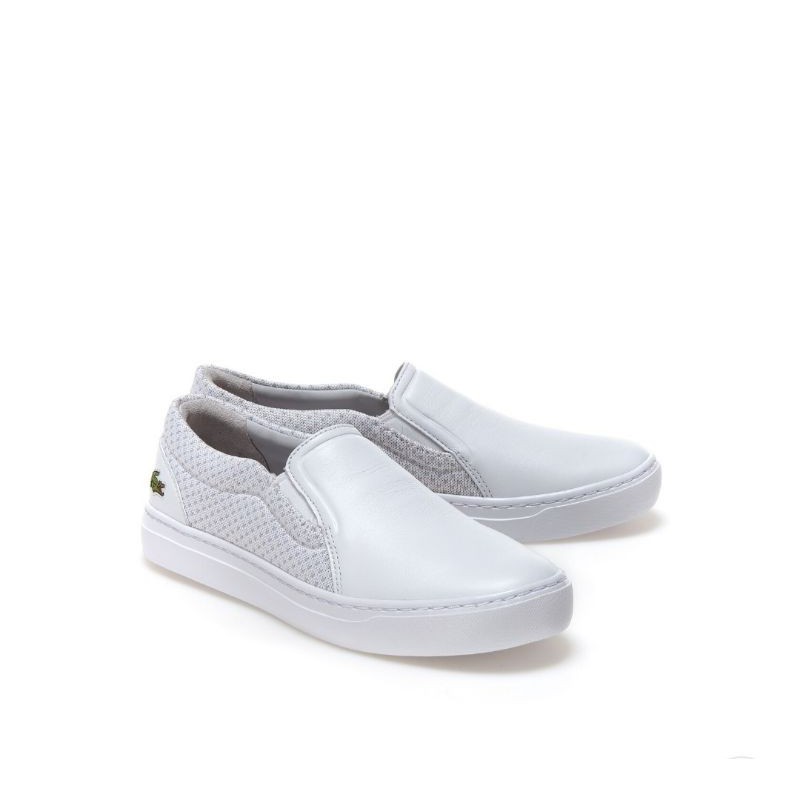 Afslag tilskuer dygtige LACOSTE WOMENS WHITE SLIP ON SHOES L.12.12 PIQUE | Shopee Philippines