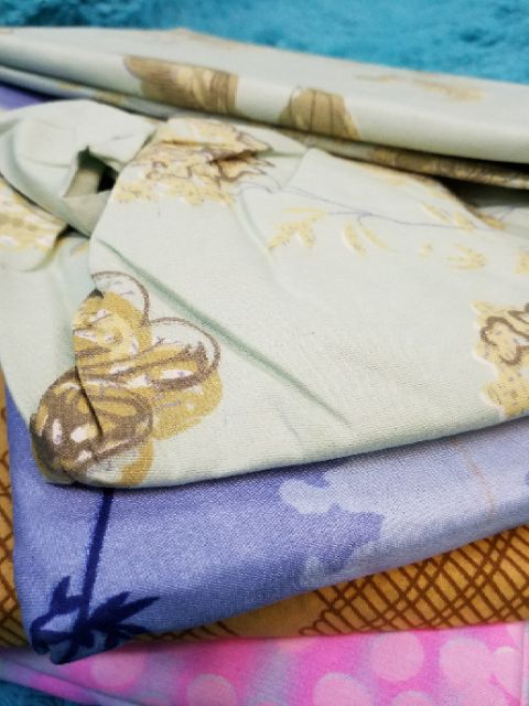 Printed Fitted Bedsheet Cotton Printed Material Assorted Design(B75) 4sides Garter
