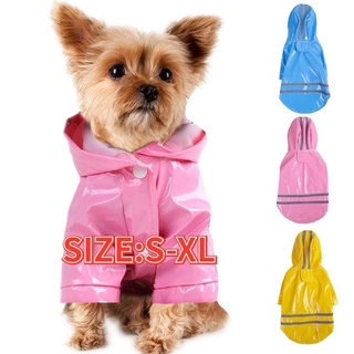 Outdoor Puppy Pet Rain Coat Hoody Waterproof Jackets  Pet Dog Reflective Raincoat Pet Clothes  Dog Rain Coat