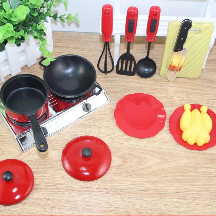  Toy  Set  Mini Chef Kitchenware Realistic Kitchen  Cook Ware 