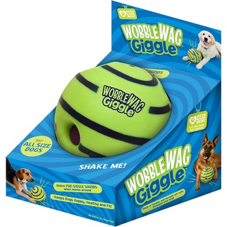 Interactive Pet Dog Toy Fun Giggle Sounds When Rolled or Shaken Chewing Training Toy Pet Dog Toothbrush Ball for Puppy Dogs