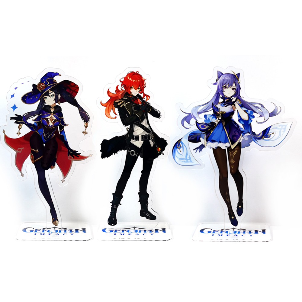 Genshin Impact characters Diluc Keqing Mona acrylic stand figure model