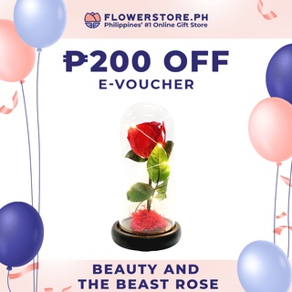 FlowerStore.ph P200 e-Voucher on Beauty & The Beast Rose