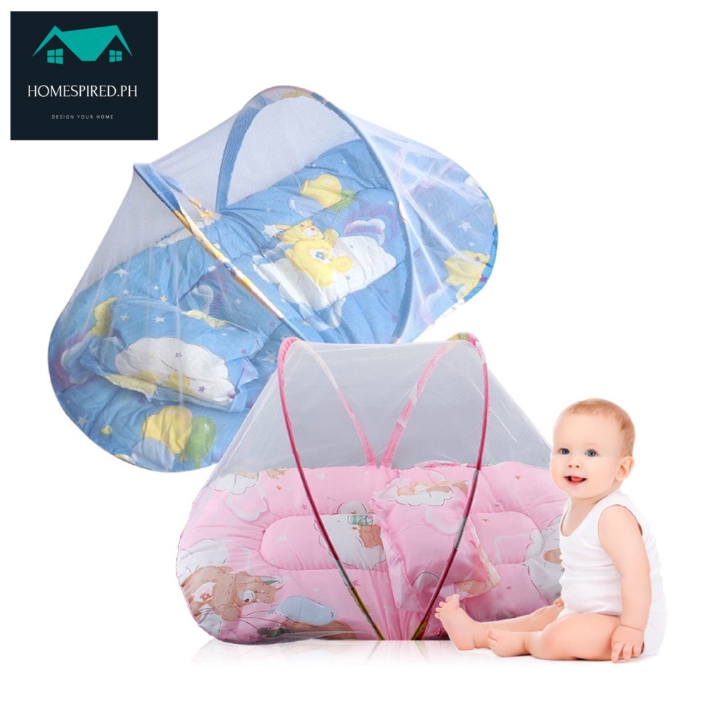 Baby Bed Baby Mosquito Net Bed Folding Mosquito Net With Pillow Shopee Philippines