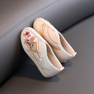 Children cloth shoes boy is Chinese style costume outfit hanfu shoes show oChildren's Cloth Shoes Bo #5