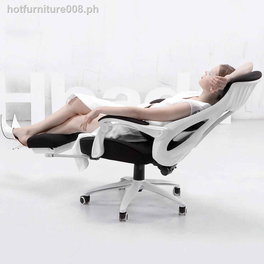 black and white computer chair home boss business ergonomic swivel gaming  game reclining office