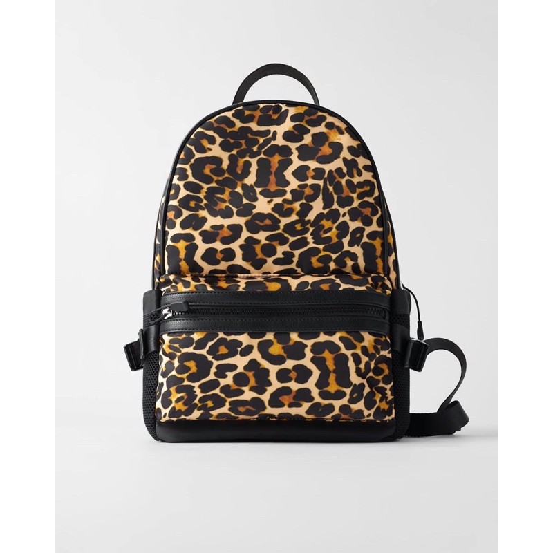zara animal print backpack
