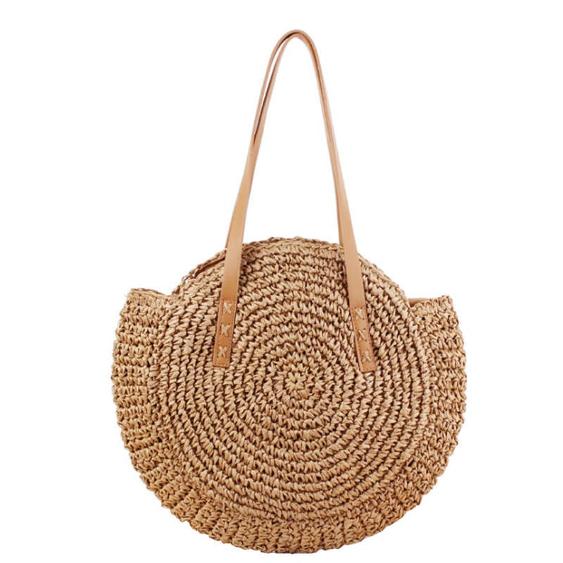 raffia round bag