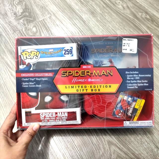 Spider-man Homecoming Funko Pop Upside Down Spiderman #259 Limited Edition  Gift Box Socks DVD Book | Shopee Philippines
