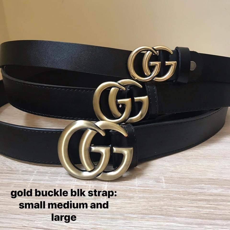 leather gucci belt with double g buckle