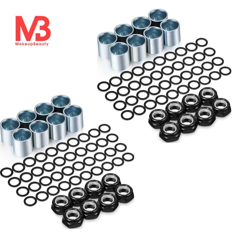 112 Pieces Skateboard Truck Hardware Kit Includes Spacers, Axle Nuts