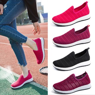 HOMELIFE . Ladies Korean Breathable Slip On Stripe Plain Shoes #B357 ...