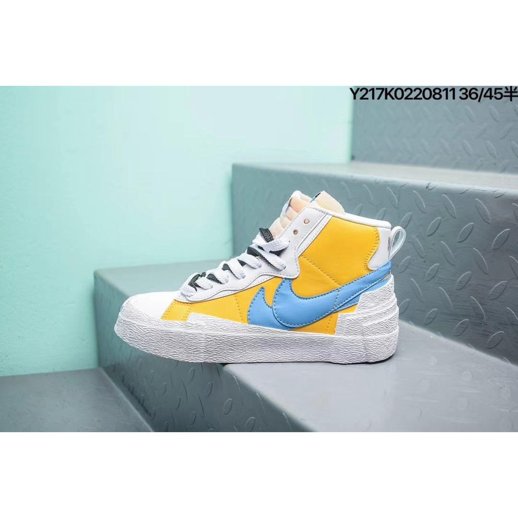 nike blazer sacai yellow