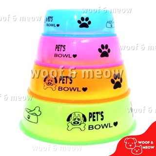 Pet Dog Bowl and Cat Bowl Food Bowl Plastic Printed Design