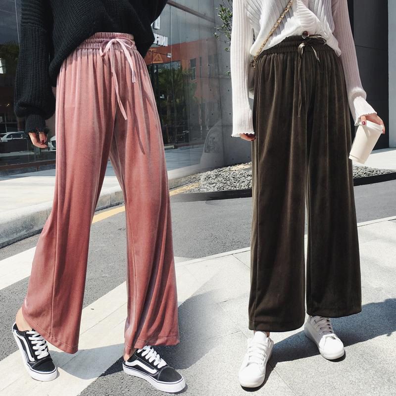 velvet loose pants