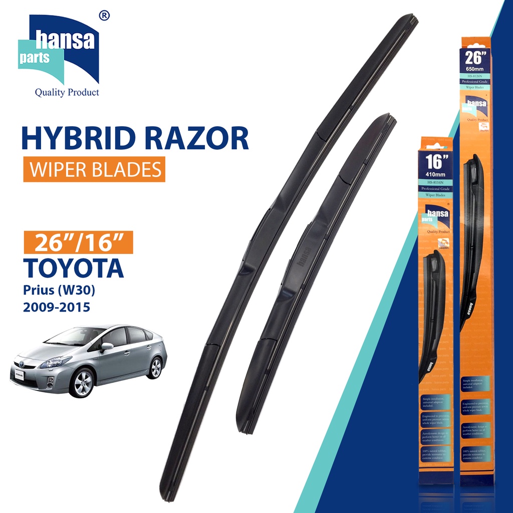 Hansa Hybrid Razor Type Wiper Blade 26" 16" Toyota Prius (W30) 2009