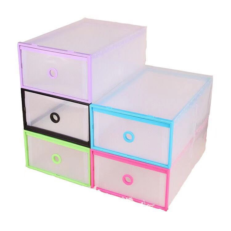 4pcs 1 set Stockable Colorful Shoe Box Drawer Storage | Shopee Philippines