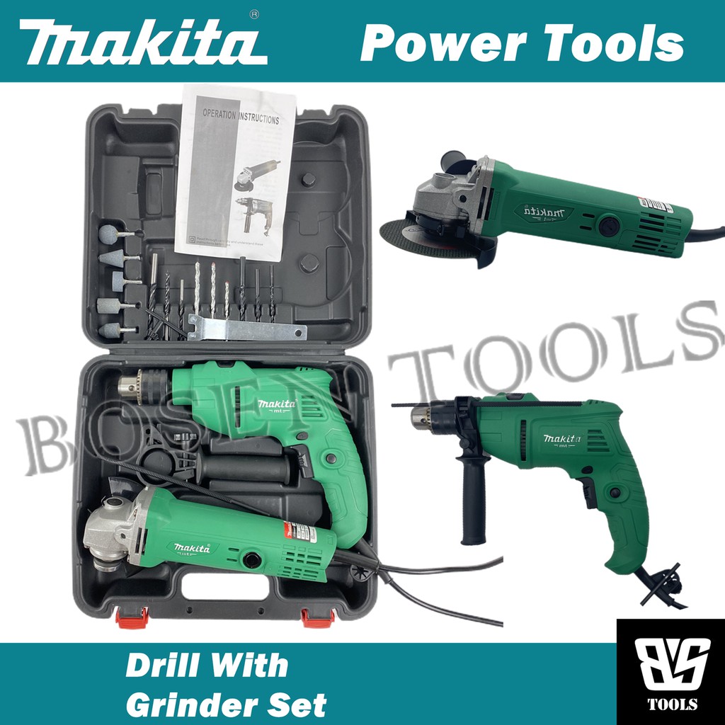Makita HP1638 Drill With Makita 9523B Grinder Set (2 in 1) | Shopee ...