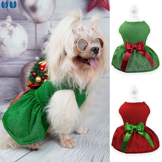 『27Pets』Pet Shiny Series Dress Funny Halloween Cat Dresses Dog Clothing Cosplay Costume Christmas Skirt