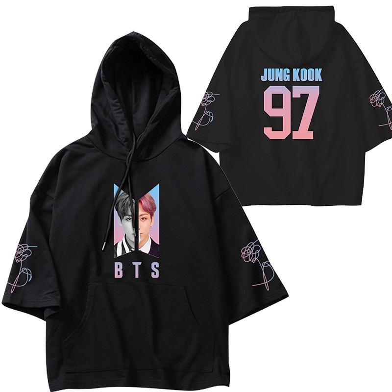 bts short sleeve hoodie