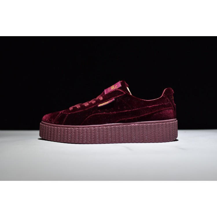 maroon platform pumas