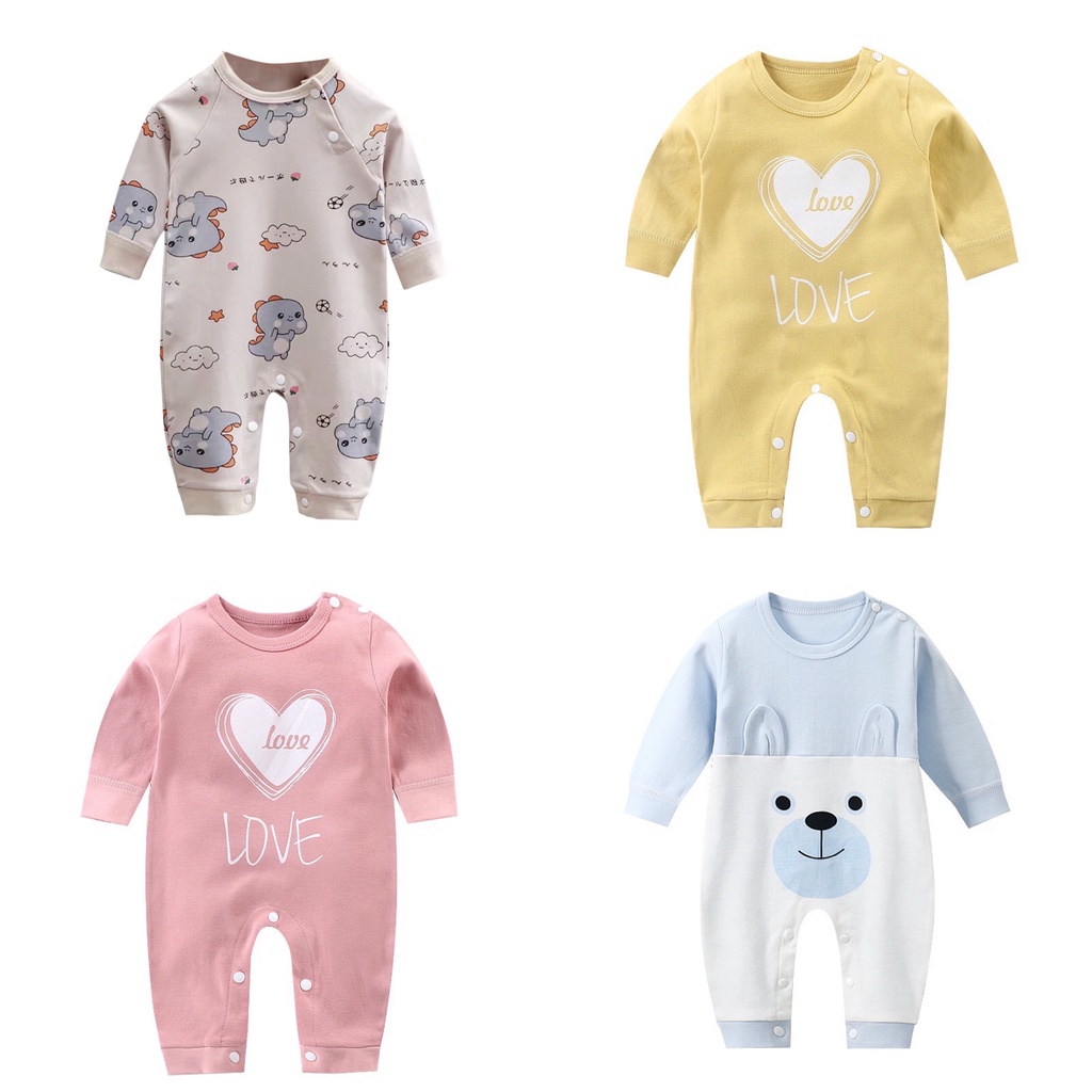 BELOVE Baby Newborn Clothing Cotton Newborn Jumpsuit Baby Clothes Baby Romper
