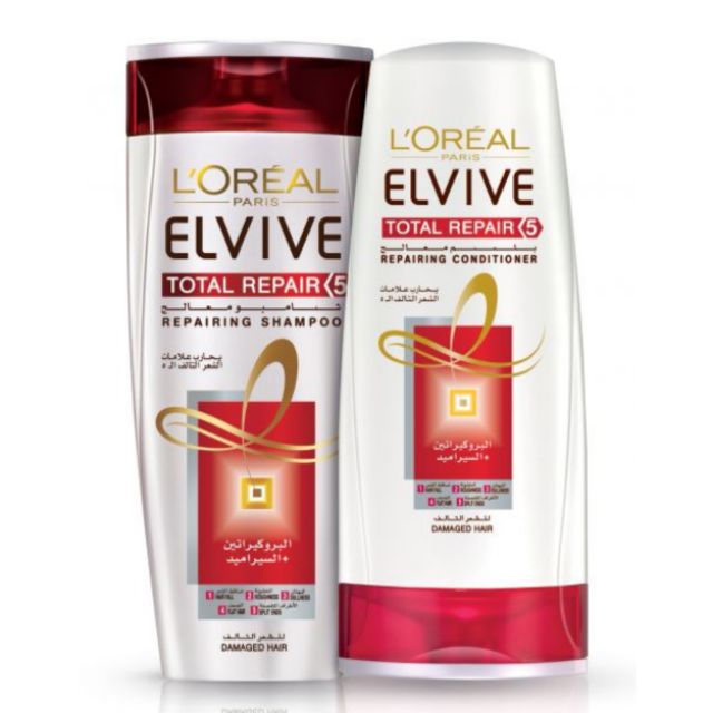 LOREAL ELVIVE Total Repair 5 Set ( Shampoo and Conditioner ) 400ml