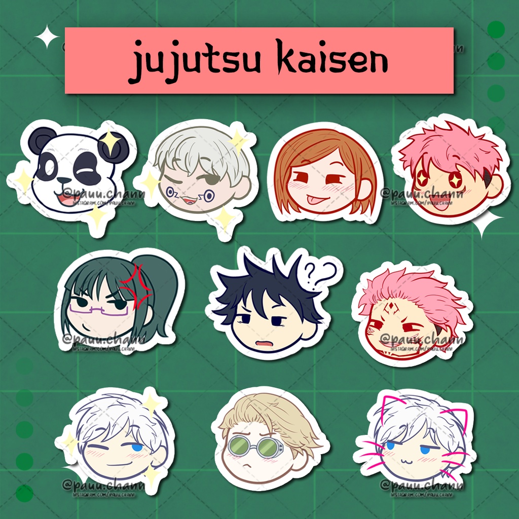 Jujutsu Kaisen Sticker Sets Pcs YUJI NOBARA MEGUMI GOJO SUKUNA NANAMI INUMAKI PANDA