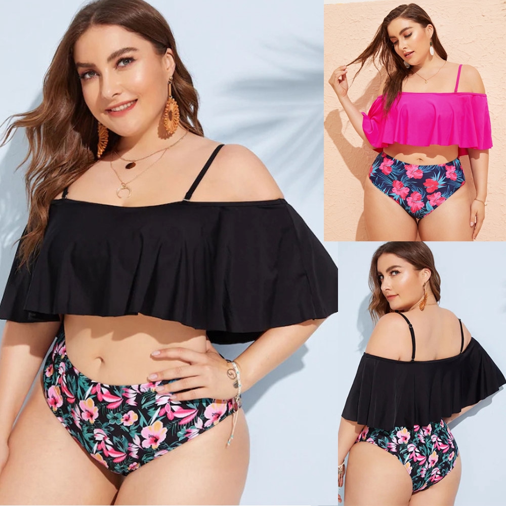 cold shoulder plus size swimsuit