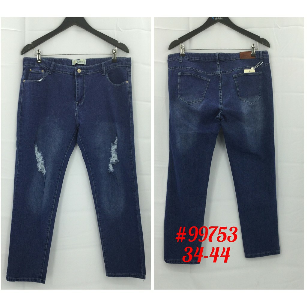 size 44 distressed jeans