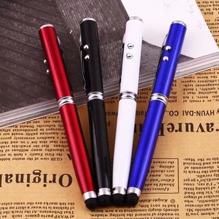 4in1 Red Pointer LED Flashlight Ballpoint Pen Light Torch Beam Lamp With CaseTDC 