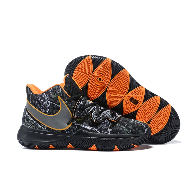 black and orange basketball sneakers