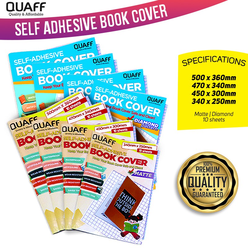 Self Adhesive Book Cover (10 sheets / pack) Shopee Philippines