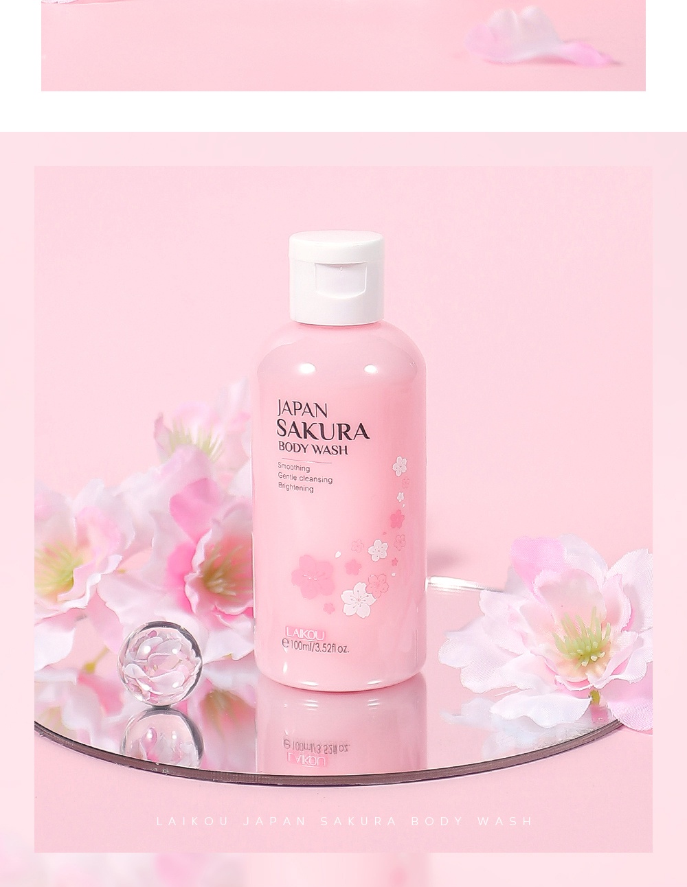 LAIKOU Japan Sakura Shower Gel Body Wash Deep Cleansing Glowing Skin