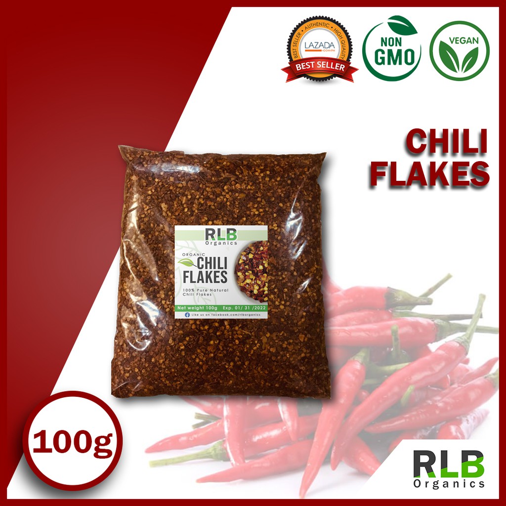100 grams Organic Pure Natural Chili Pepper Flakes Chili Flakes
