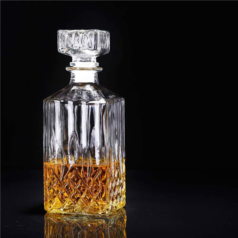 Vintage Decanter Glass Liquor Whiskey Crystal Bottle Wine Stopper Scotch Bar 950ml Shopee Philippines