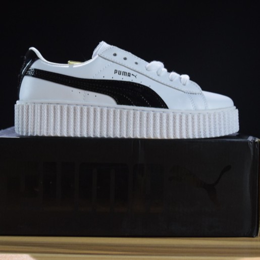 puma suede triple white