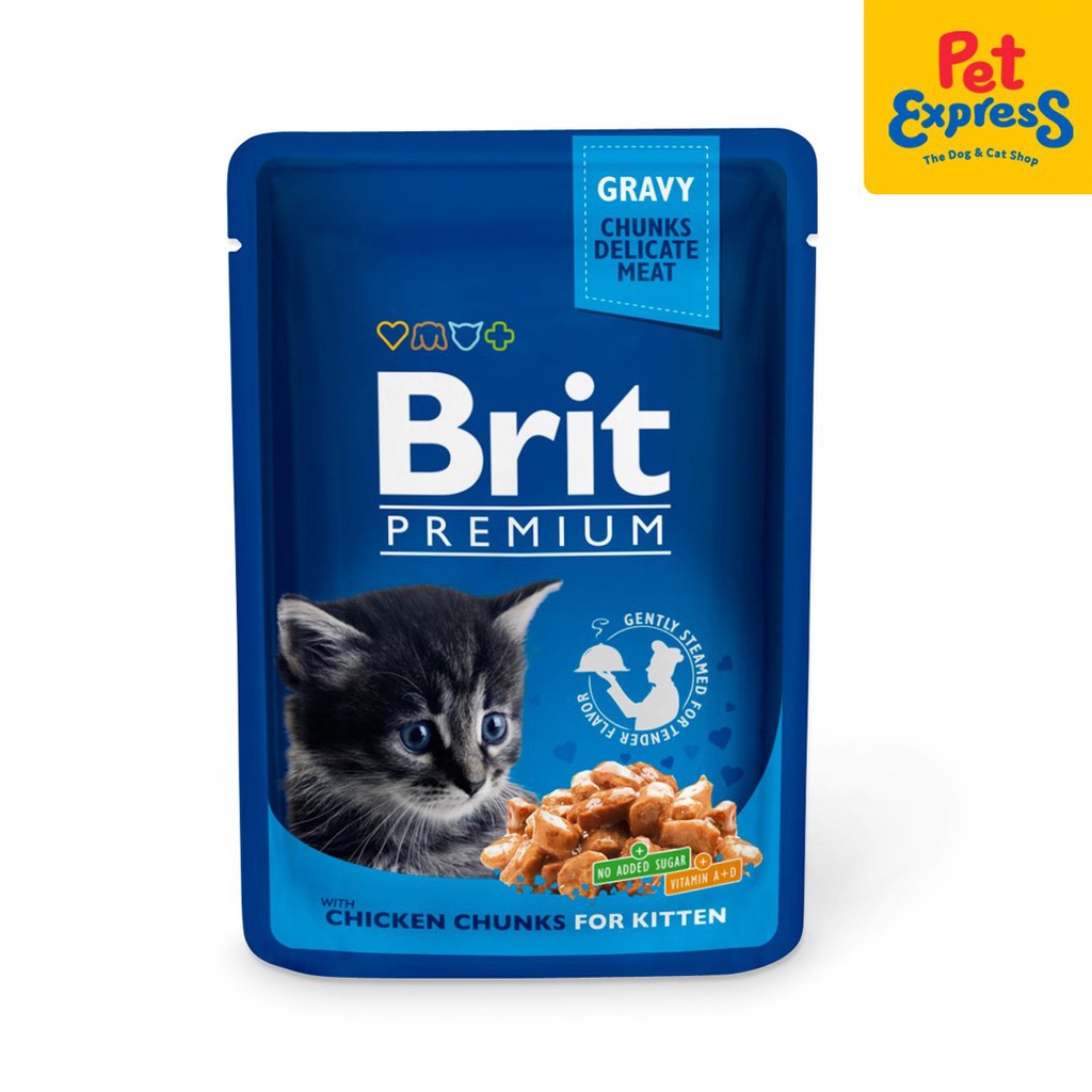 Brit Premium Kitten Chicken Chunks Wet Cat Food 100g (24 pouches