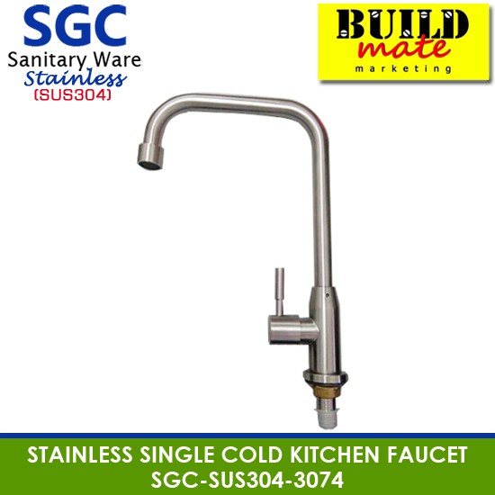 Sgc Stainless Single Cold Kitchen Faucet Sgc Sus304 3074 Shopee