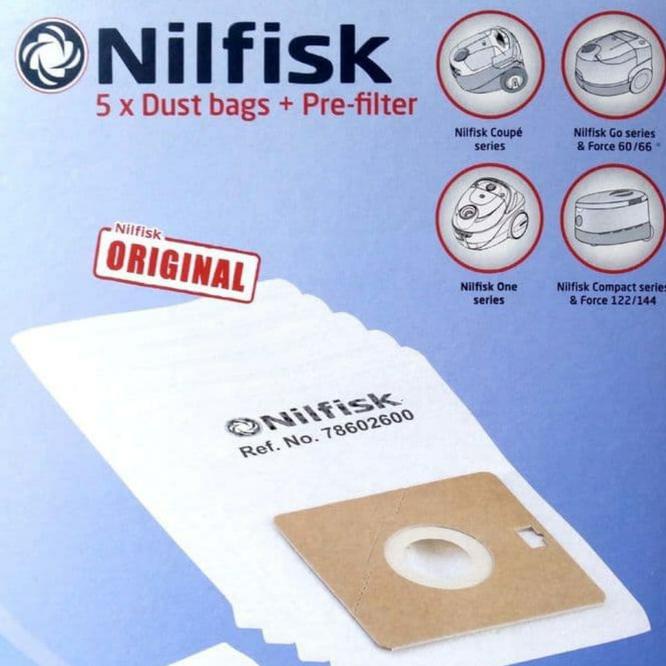 Details about   NILFISK DISPOSABLE 5 BAGS FOR 78602600 COUPE GO FORCE COMPACT GENUINE HEIDELBERG 