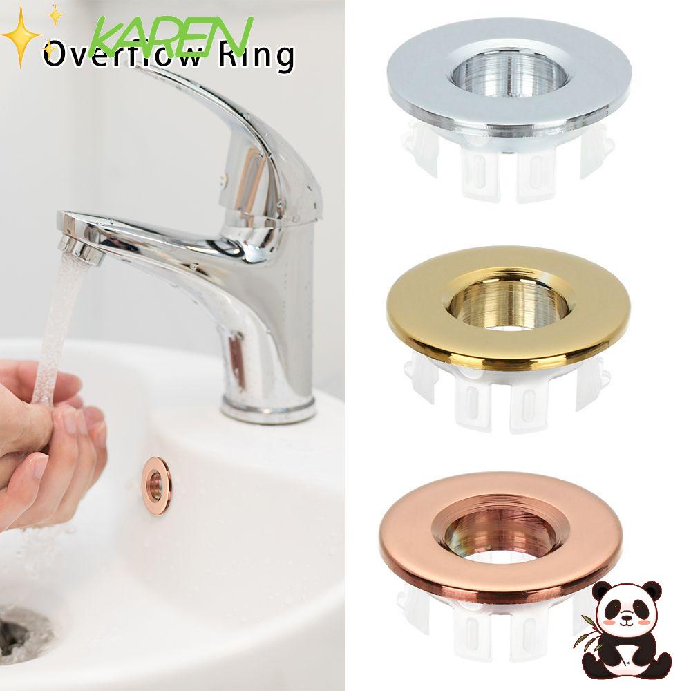 KAREN Useful Overflow Covers Round Ring Sink Hole Cover Basin Insert