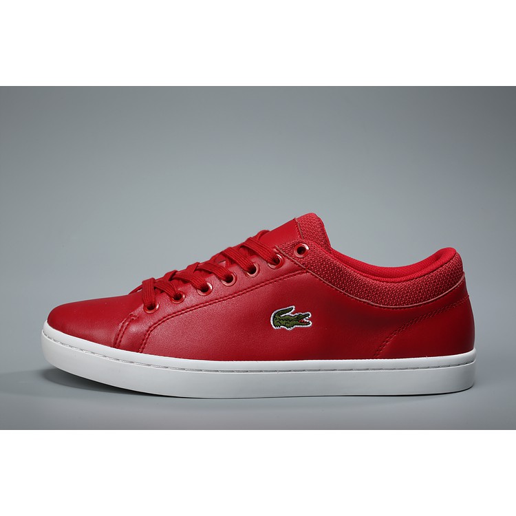 red lacoste shoes