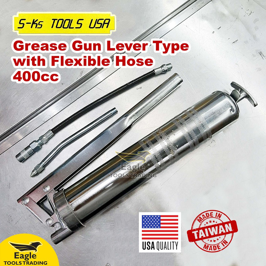 Grease Gun Lever Type with Flexible Hose 400cc Sks Tools USA
