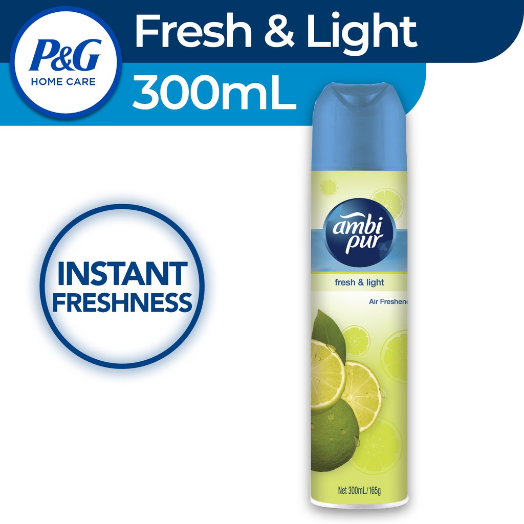 Ambi Pur Air Freshener Aerosol Fresh & Light (300mL) Shopee Philippines