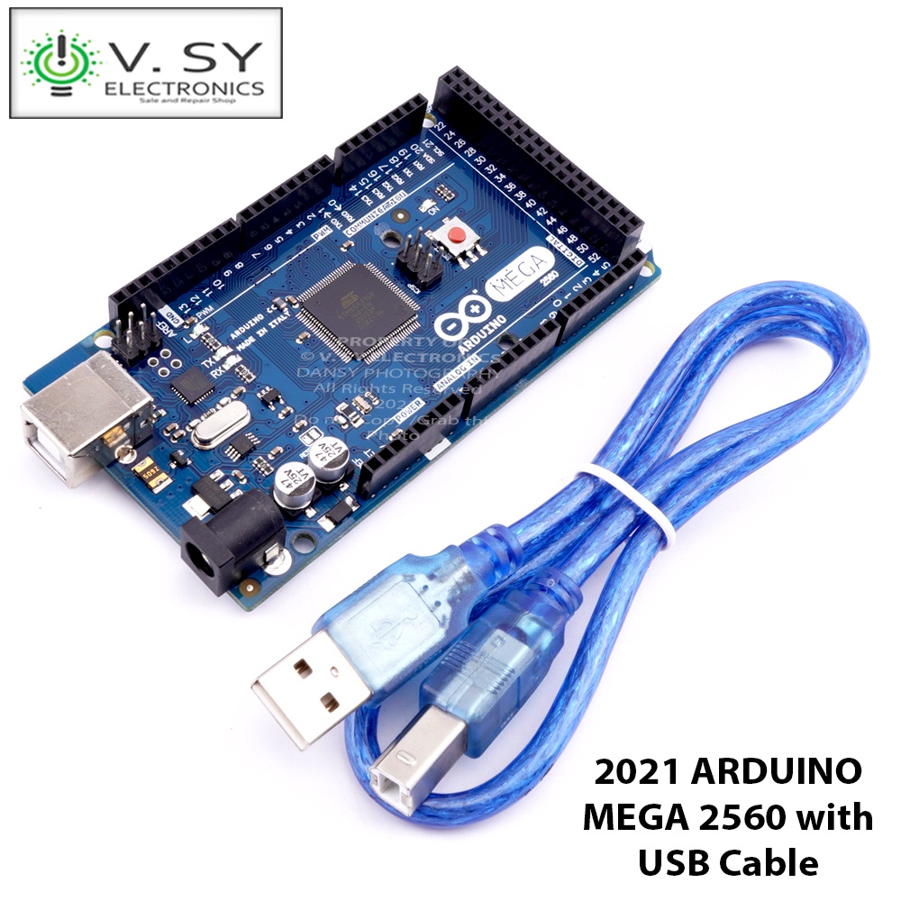 2021 Arduino MEGA 2560 R3 Microcontroller Board with USB Cable Arduino