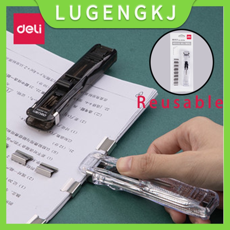 Deli Paper Clip Mini stapler Paper Clipper Document Bind Journal Tool