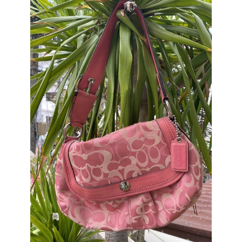 pink coach bag.