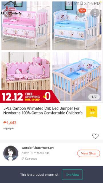 5pcs Cartoon Animated Crib Bed Bumper For Newborns 100 Cotton