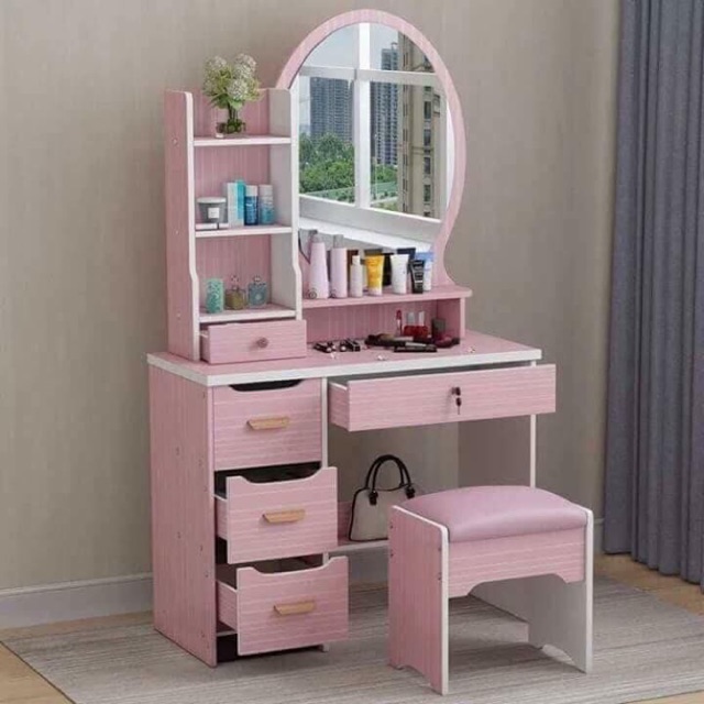 Vanity Mirror Dressing Table Bedroom Dresser Drawer Cabinet